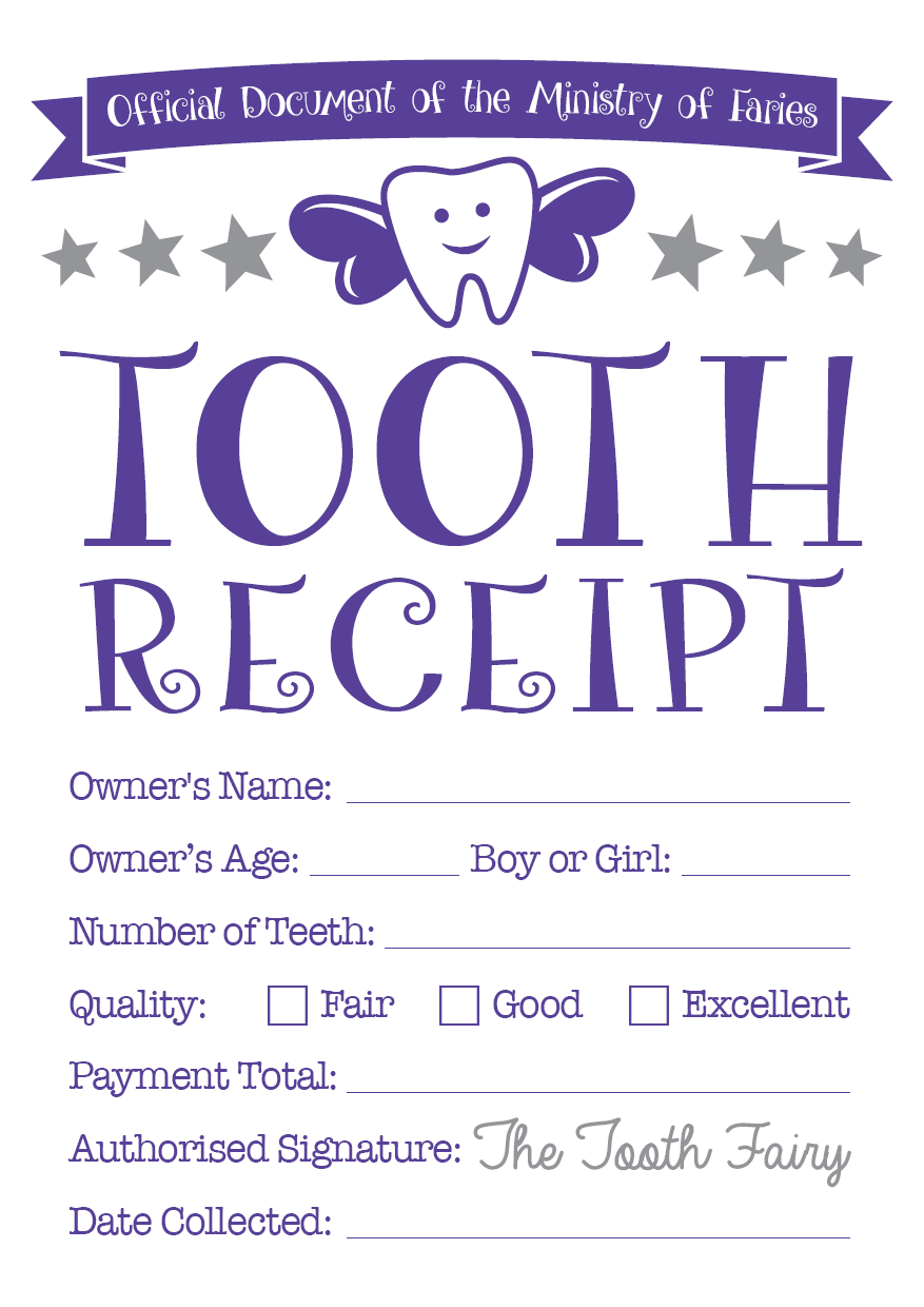free printable tooth fairy receipt